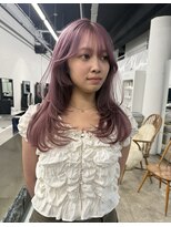 ピア ヤクイン(Pia Yakuin)&nbsp;くびれレイヤー/顔周りカット/ピンクラベンダー/ 福岡　薬院