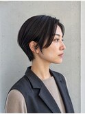 長め前髪の大人ハンサムショート