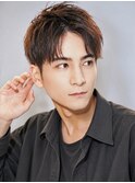 好印象アップバング×メンズショート