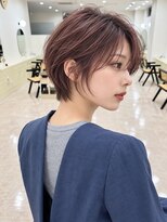 モト 船橋(moto)&nbsp;韓国アイドル上品ピクシーボブ顔周り艶髪スモーキーローズ船橋
