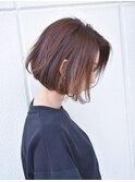 大人可愛い前下がりショートボブ/セミウェット