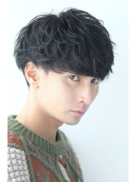 リップス 池袋(LIPPS) 黒髪ドライソフト刈り上げマッシュ