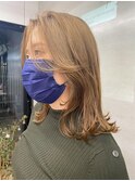 レイヤースタイル/ミディアムレイヤー/外ハネ