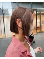 マージュ ギンザ(marju GINZA)&nbsp;ぱつっと顎ラインボブにミルクティーベージュ