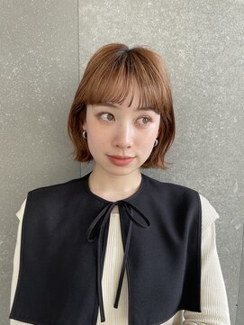 ロンドネートゥル 新潟(Lond naitre) 【Lond naitre Naomi】ペールベージュのボブ