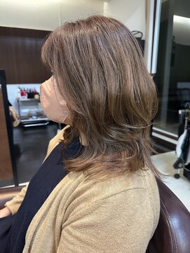 ムース 福島市店(Mousse-88-) 小顔 ミディアムレイヤー  ラベモカージュ