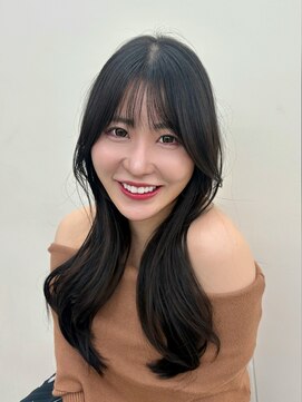 ノク 渋谷(nok) 暗髪ウォニョン前髪黒髪ボブルフネビージュ小顔ワンレン