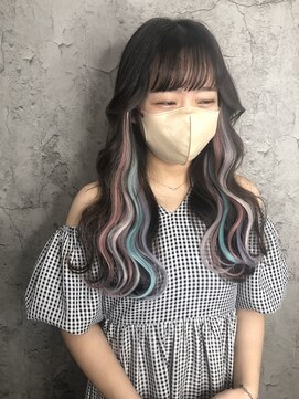 ルーツアイリー 心斎橋(ROOTS IRIE) 10代20代30代シールエクステユニコーンカラー派手髪インナー