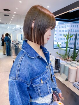 ロンドクロエ 横浜(Lond Chloe) イメチェン外ハネボブ美髪ワイドバング/ショートボブ髪質改善