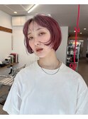 ワインレッド×レイヤーbob