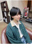 マッシュウルフ メンズライク 刈り上げショート ブルーブラック