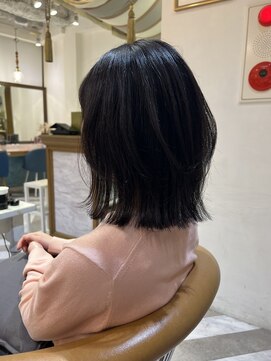 ロンドアベニール 北千住(Lond avenir) くびれヘア/顔周り/韓国/レイヤーカット/黒髪/ミディアム北千住