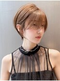 大人ショート/縮毛矯正/学割U24/ブルーカラー/くすみベージュ