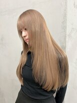 スリーバイベルベット(THREE...by velvet)&nbsp;ハイトーンベージュ/ブロンド/レイヤーカット/ロング/博多