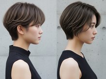 ゴカンムード(Gokan mood)の雰囲気（大人女性のヘアをグレージュハイライトで上品さを演出）