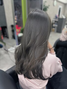 ブリーチなしダブルカラー☆オリーブグリーン☆20代30代40代