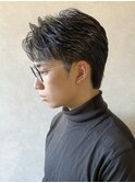韓流ナチュラル毛流れセンターパート/ニュアンスフェザーパーマ