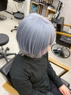 アリープパロット(ALEAP parrot) ブリーチカラー/シルバーブルー/ボブ【ALEAP parrot/大西】