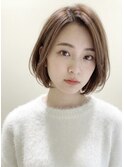 30代40代大人可愛いボブ 大人ショートボブ 前髪長め
