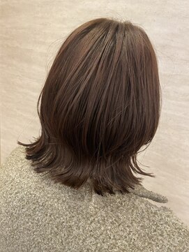 ネウィ 大分中央町店(newi) くびれ外ハネボブカカオブラウンレイヤー大人可愛いヘア