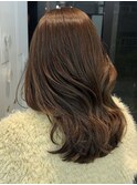 ◎小顔前髪シルクベージュくびれレイヤーロングミディアム