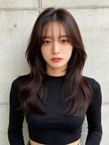 エイチ ウルフカット 大阪梅田(811)&nbsp;レイヤーボブヘアカラーバレイヤージュ50代くるみちゃんヘア