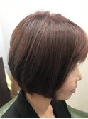 大人カッコイイ!コンサバ系ピンクベージュヘア
