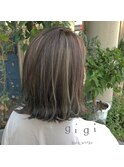 マットグレージュハイライト