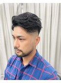 フェードアップバング7:3パートビジネススタイルツーブロック