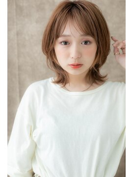 カバーヘア ブリス 戸田公園西口店(COVER HAIR bliss) 外国人風ハイライトくびれボブウルフTb4戸田公園20代30代40代