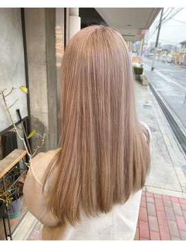 スロウ(Slow) 2回ブリーチ×ハイトーンベージュ