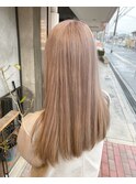 2回ブリーチ×ハイトーンベージュ