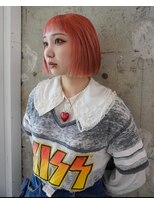 ヒメル(HML U/2A)&nbsp;ピンクヘア／ハイトーンボブ/コーラルピンク