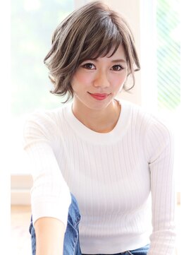 エイト 船橋店(EIGHT) 【EIGHT】外ハネ×ショートバング×ミルクティーカラー2