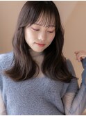 20代30代40代大人可愛い韓国風くびれヘアシースルーバング池袋
