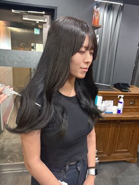 ボアップ(boappu) #グレージュカラー#ロングヘア#ダークグレー#イルミナ