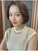 ワンカールボブ 大人ボブ 立ち上げパーマ 前髪パーマ 表参道30代