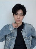 センターパート フェザーパーマ 新宿