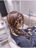 サイド編みおろし