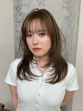 ミリ(mm) レイヤーカット/ベージュカラー/ミディアムレイヤー