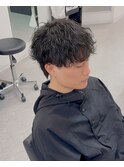 マッシュウルフ波巻きスパイラルパーマ