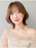 アプリコットオレンジくびれヘアハイライトカラー夏