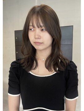 ヘアー アイス ルーチェ(HAIR ICI LUCE) ブリーチなしグレージュ透明感カラー大人夏カラーレイヤー/今枝