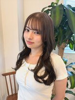 ジジ 宇都宮(Gigi)&nbsp;くびれヘア/フェイスレイヤー/アプリコットオレンジ/宇都宮/鶴田