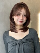 オムニス 表参道(Omnis)&nbsp;韓国ミディアムレイヤーイメチェン小顔顔周りレイヤーブラウン