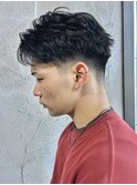 MEN’S HAIR/フェザーパーマ/刈り上げセンターパート/群馬高崎