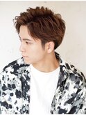 メンズヘアカット韓国マッシュ毛流れセンターパート刈り上げ前髪
