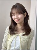 レイヤーカット×シフォンベージュ