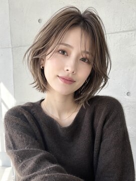 ノア 三宮店(NOA) 【NOA】小顔くびれショートボブ×透明感グレージュ