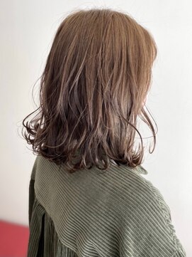 カットフォーユー(Cut For You) カーキ×切りっぱなしロブ